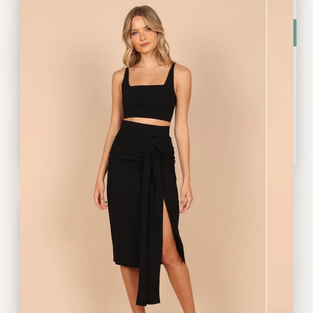 Petal and Pup Black Zanita Skirt set
